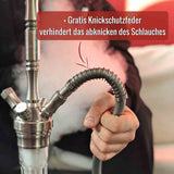 Shisha Silikonschlauch inkl. Knickschutzfeder Carbon